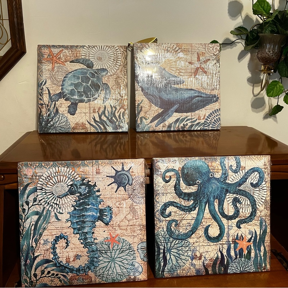 Marine Life Canvas Art Set